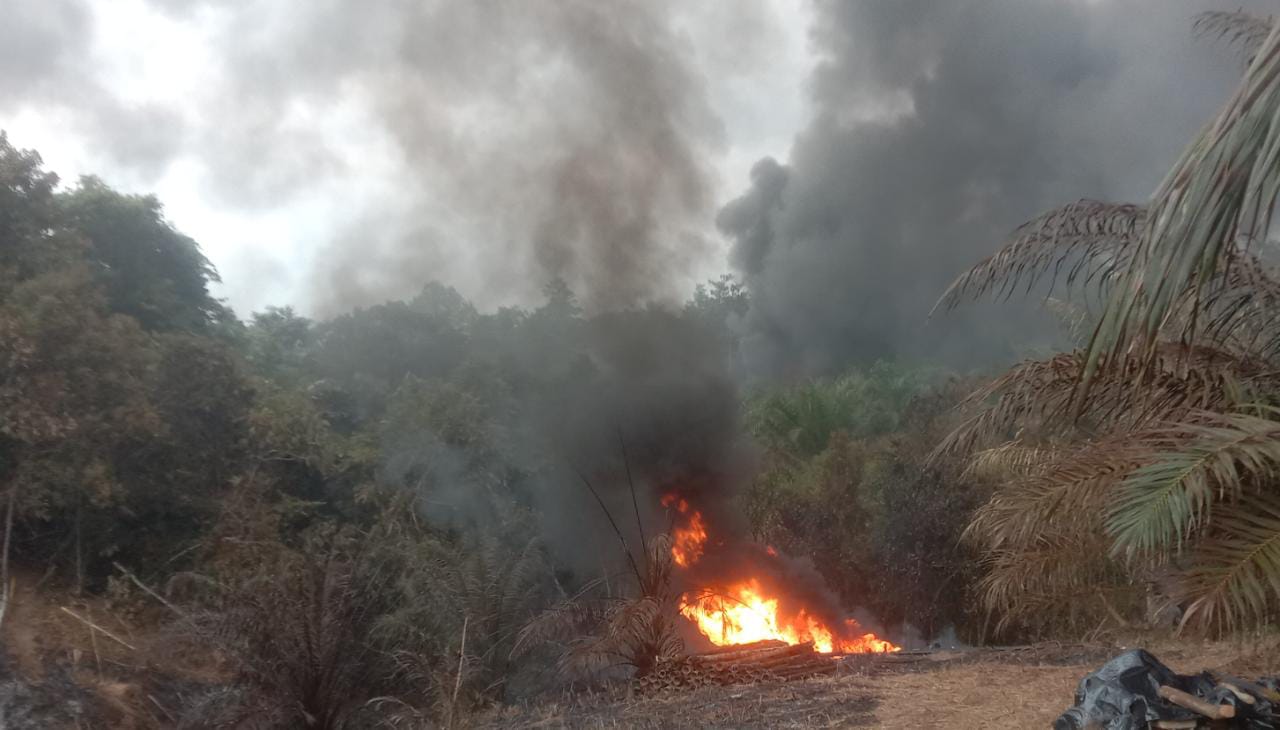 Desa Tanjung Dalam Kecamatan Keluang Berduka, Enam Sumur Minyak Ilegal Drilling Meledak